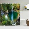3D Waterproof Fabric Polyester Shower Curtains Patio Forest Nature Landscape Bathroom Curtains With Hooks Bathtub Decor Screen