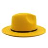Jazz Cap Wide Brim Breathable Solid Color Fedora Hat Winter Floppy Women Cap Streetwear