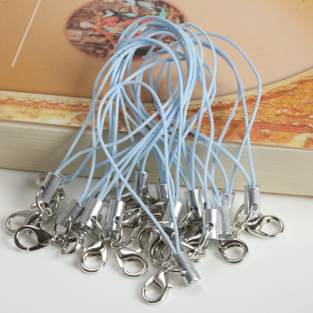 20/40pcs Colorful Lobster Clasp Rotating Lanyard Keychain Phone Charms for DIY Handmade Jewelry Pendant Accessories