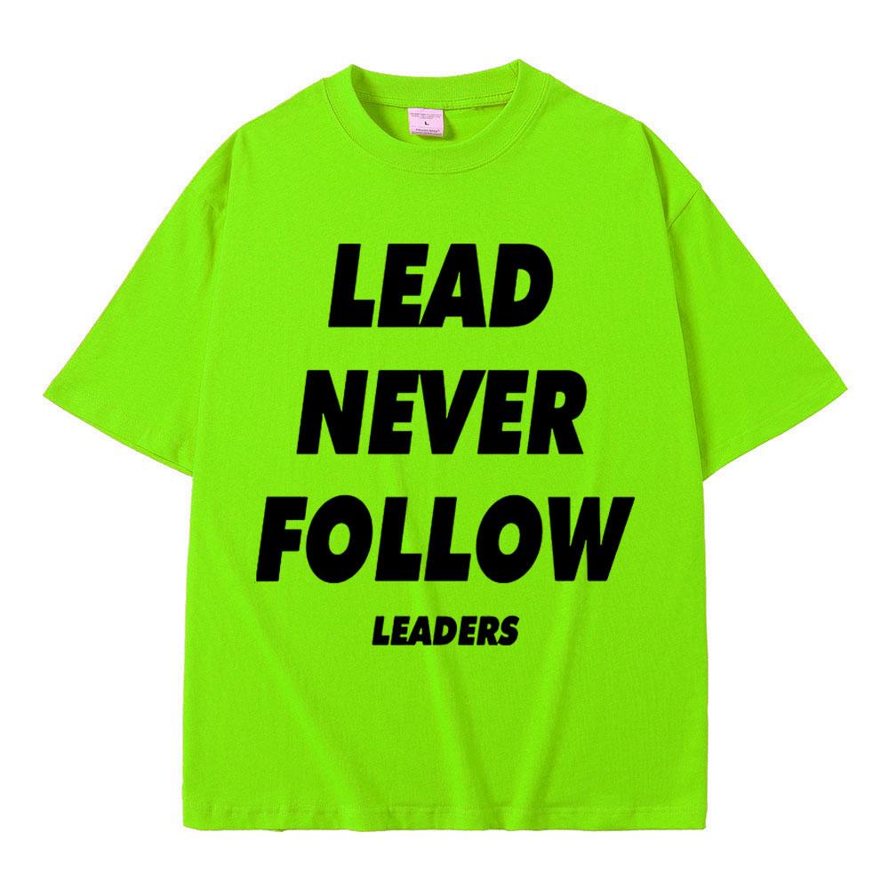 Rapper Chief Keef Lead Never Follow Leaders T Shirts Men Women Fashion Hip Hop Vintage T-shirt Cotton Casual Oversized T-shirts