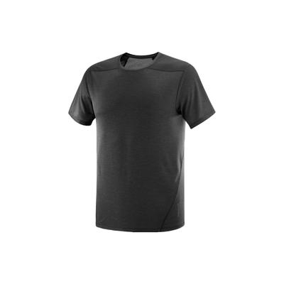 Solid Color Crew Neck Pullover Short Sleeve T-Shirt Men Tops Black C21169