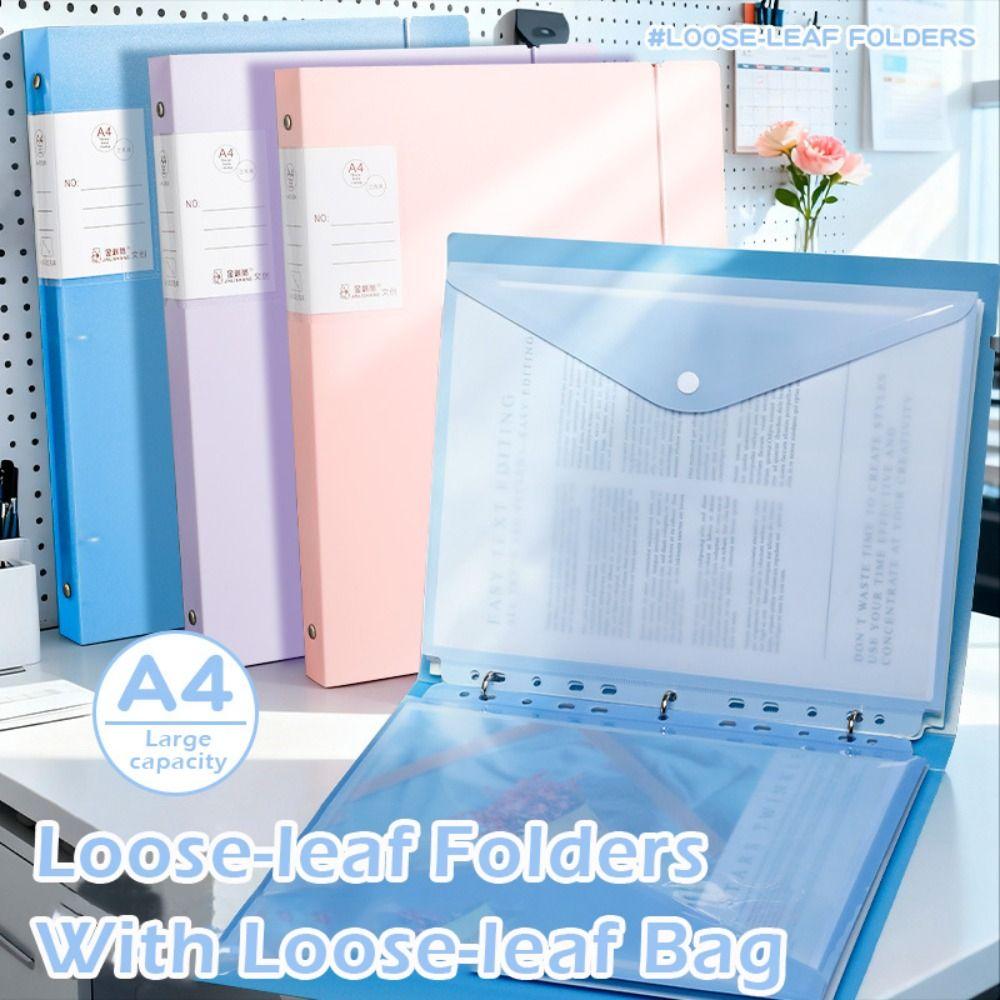 Multi-functional Loose-leaf Design File Folder Set PP Waterproof Document Organizer Test Paper Storage Clip Students