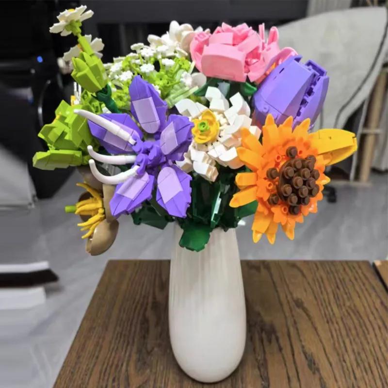 24 dní Kytice květin Stavebnice Vánoční adventní kalendář Slunečnice Odpočítávací adventní kalendáře Vánoční dekorace 2025