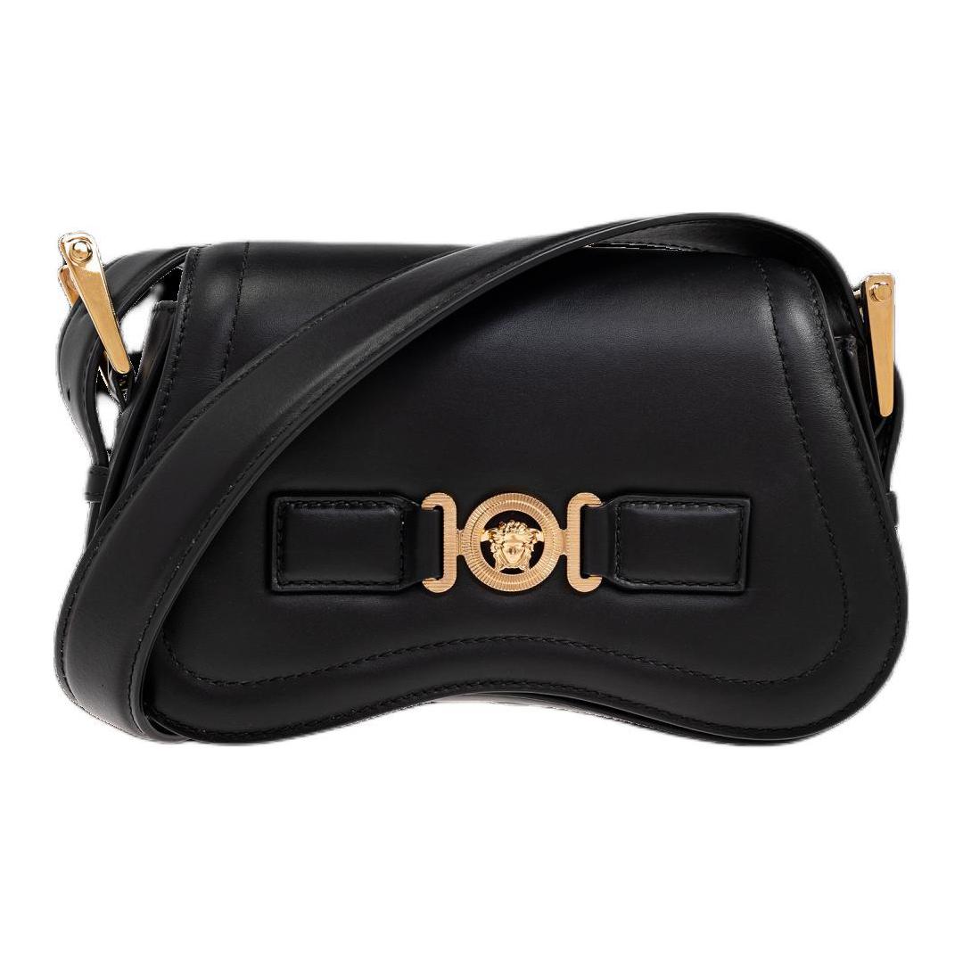 

Versace Medusa Logo Gold Hardware Leather Crossbody Shoulder Bag Men Bags Black 1019197-1A13018-1B00V Basic Set (Bag+Dust Bag)