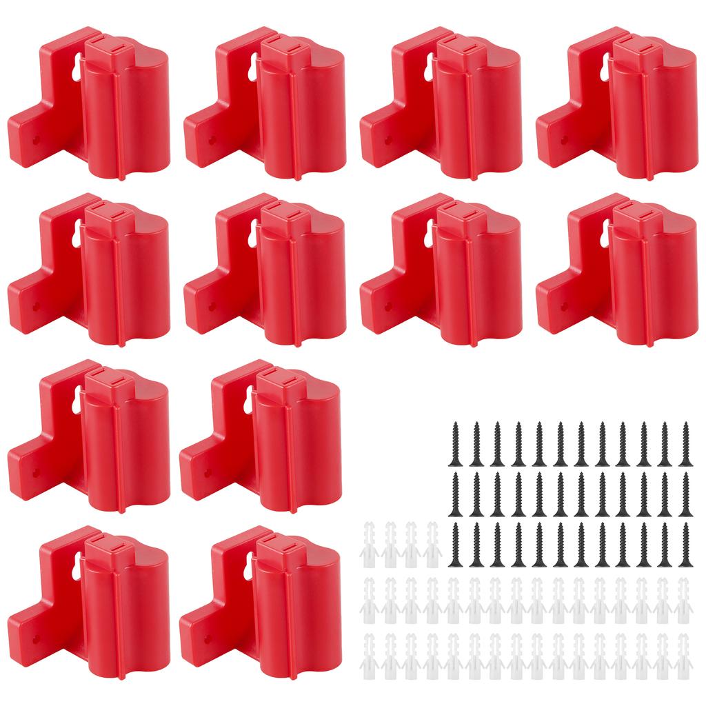 12/8/4Pcs Battery Mount Holder Compatible with M12 12V Wall Mount Plastic Electric Tool Battery Holder Power Tool Storage