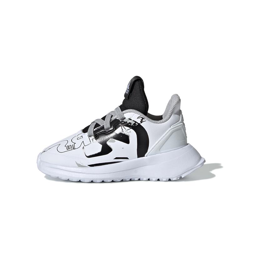 

Новые детские кроссовки Adidas Rapidarun Starwars El с нескользящей подошвой, низкие, белые/черные, для младенцев и малышей G27555 24