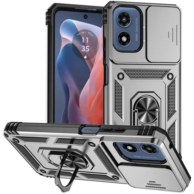 Pancerne etui odporne na wstrząsy do Motorola G67 G77 G06 Power G56 G86 G05 G15 G35 G55 G75 5G G85 G04S E15 Pokrowiec z uchwytem pierścieniowym Coque