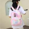 3Pcs/set K-Pop Printed Backpack with Pencil Case Lunch Bag for Teenager Girl Boy Bookbag Large Capacity Waterproof Travel Bag Kid Gift Mochila