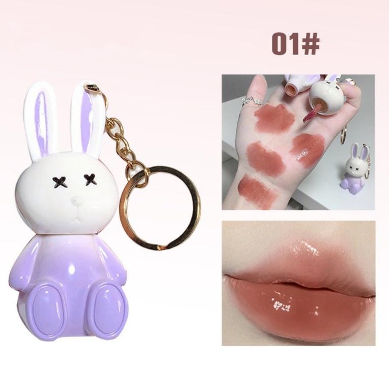 GEGE BEAR Rabbit Lip Glaze, Matte Velvet Lip Clay Long-lasting Color Non-drying Lipstick