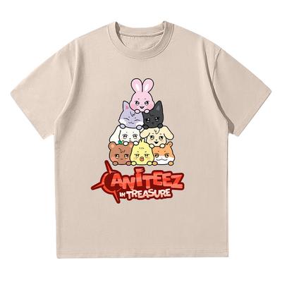 Ateez In Terasure T Shirts Korean Fashion T-shirt Women Casual Short Sleeves Adorable Fans Gift Tee High Quality Top Unisex