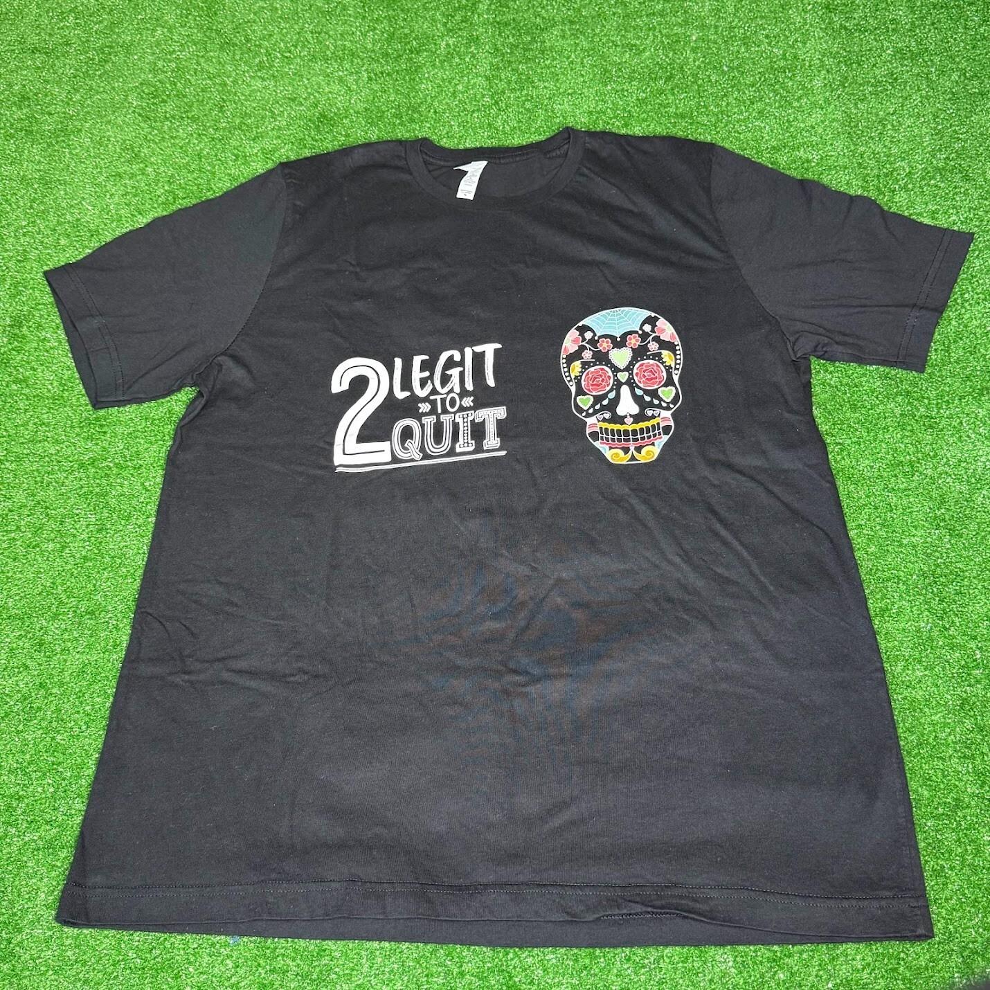 Bella Canvas Day of The Dead Sugar Skull Short Sleeve Crew Neck T Shirt Size XL S