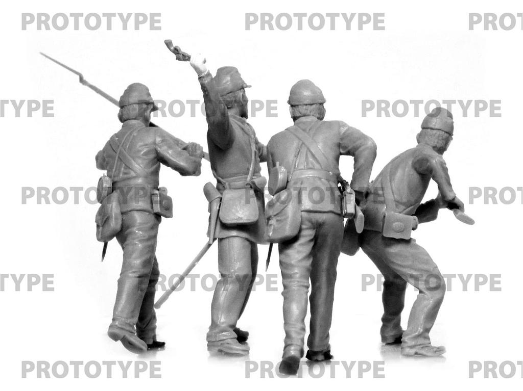 ICM American Civil War Union Infantry 2 Plastic Model 35023 Molded Color 1/35