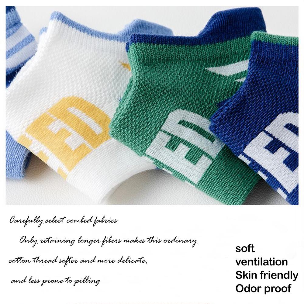 5 Par Bardzo Cienkie Oddychające Skarpetki Siateczkowe Wysoka Elastyczność Odprowadzające Wilgoć i Oddychające Skarpetki Nie Uciskają Nóg 1-16 Lat