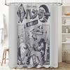 Anime Shower Curtain Japanese Otaku Decor Manga Bathroom Decor Washable Home Textile Tapestry Wall Hanging Gift Idea