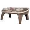 Dog Bowl Tray Pet Dining Table Double Stainless Steel Bowl Dog Feeder NonSlip Pet Bowl
