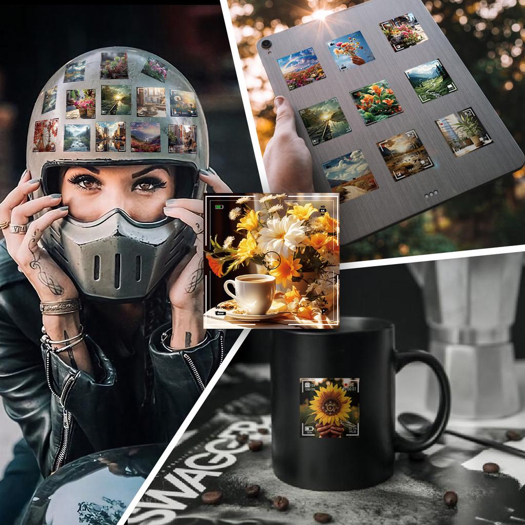50 Photography Time Stickers Ins Art Landscape Graffiti Stickers Personality Creative Shein