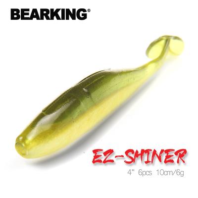 BEARKING Goede Vis Lokaas Zacht Lokaas Professioneel Lokaas 4" 6 stuks 10cm/6g Kwaliteit Karper Kunstmatige Wobblers