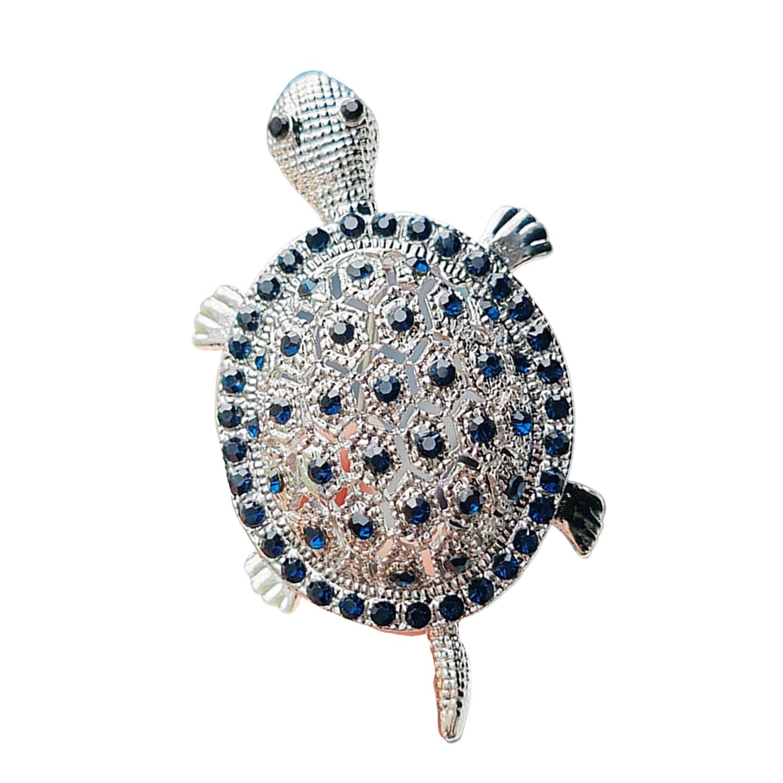 

Lovely Turtles Brooch With Clear Alloy Shell Materials Portable Accessory for Jacket Bag Decoration 9