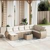 VidaXL Garden Lounge Set with Cushions 9 Pcs, Patio Sofas, Patio Furniture Set, Outdoor Furniture, Beige 3264214