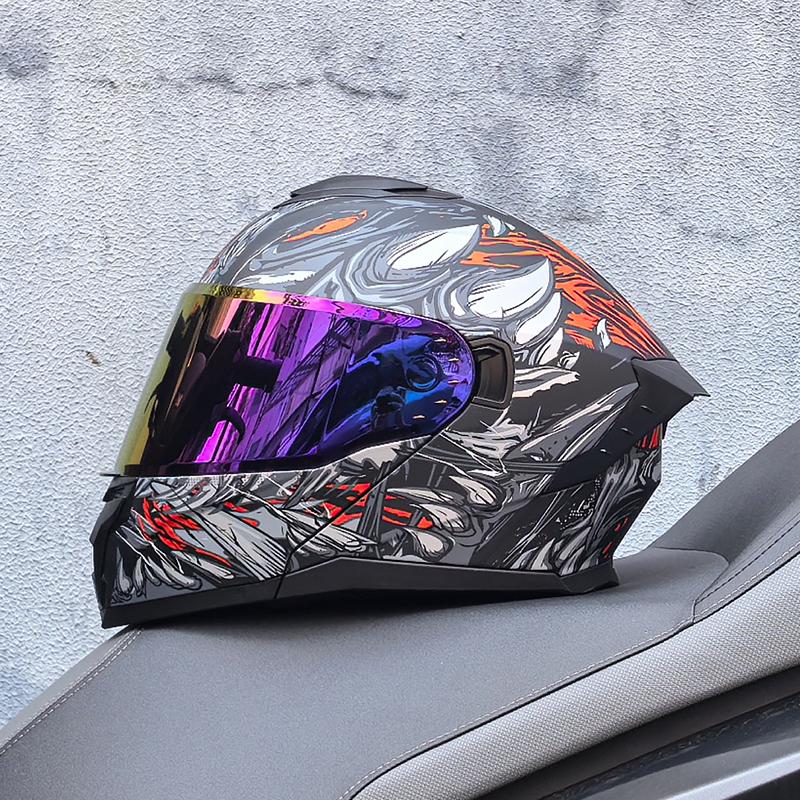 Modular Filp Up Motorcycle Helmet Motorsiklet Kask Fullface Kask