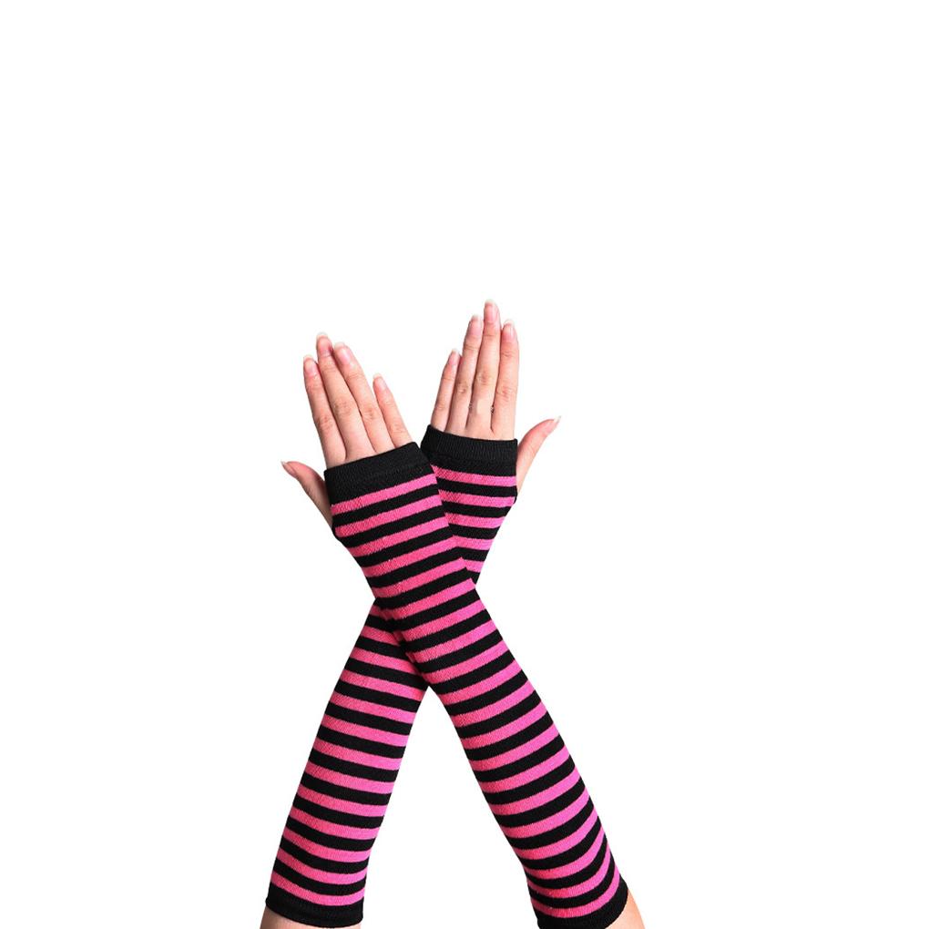 1 Pair Girl Fingerless Glove Simple Style Comfortable Knit Gloves Knitting Craft Girls Arm Covers Hand Cover for Outdoor Wearing