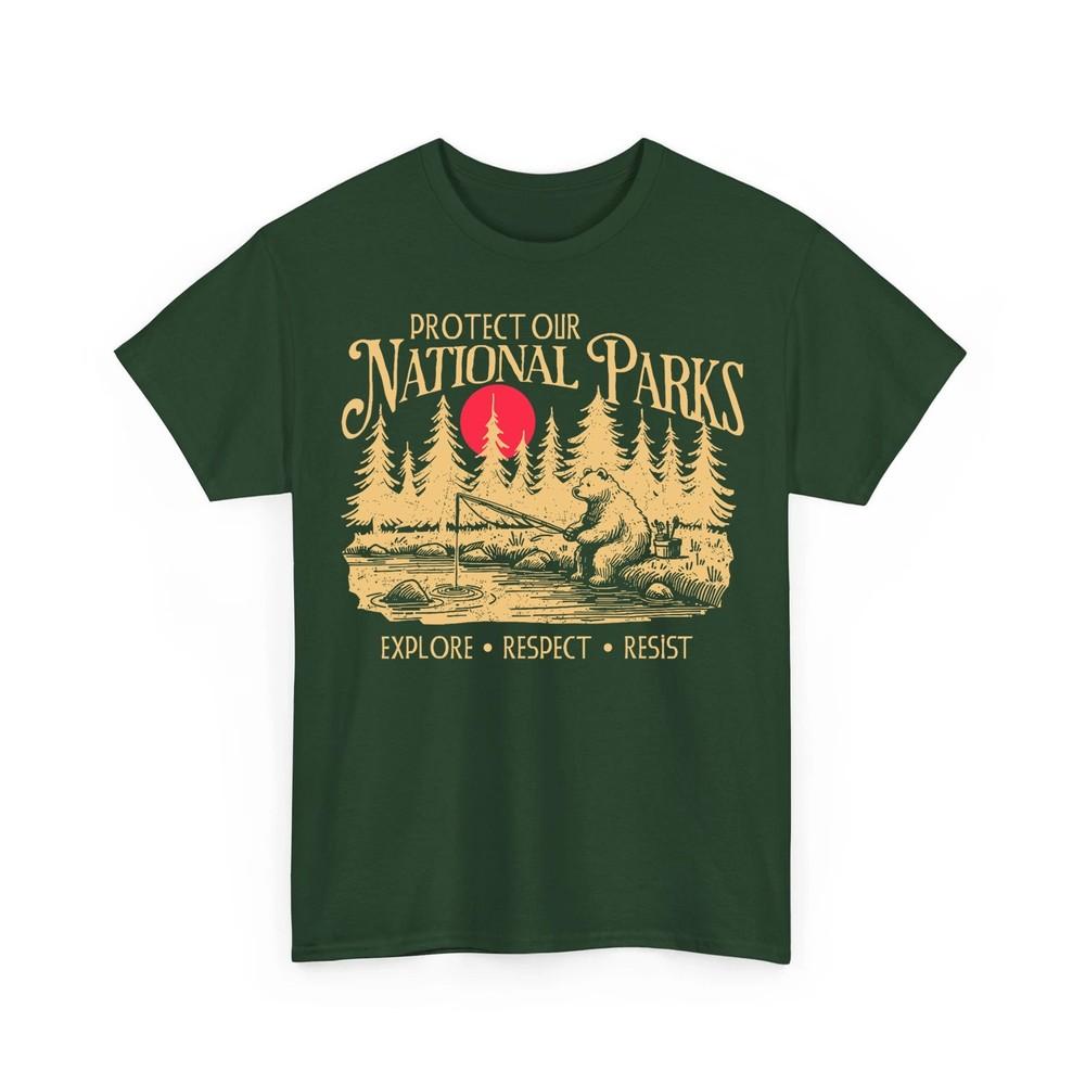 Protect Our National Parks Explore Respect Resist Retro Unisex TShirt Unisex T-Shirt S