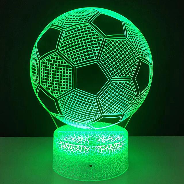 3D Football Lamp Illusion Child LED Night Light Luminous Soccer ball Touch Nightlight Kids Bedroom Decoration Table Lamp Gifts