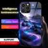 Aurora Lake Geluidsgestuurde LED Gloeiende Case – Lichtgevende Glazen Cover voor IPhone Samsung