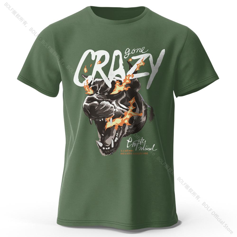 Home Comfort Tiger Printed 100% Cotton T-Shirt, Lightweight Round Neck Short Sleeve Tee, Unisex Relaxed Fit