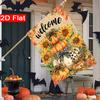 2D Flat - 2D Flat Thanksgiving Pumpkin Sunflower Flower Garden Flag 4 (2)  Outdoor Garden Flag Double-Sided Home Decoration Courtyard Decoration Outdo