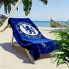 Asciugamano da Spiaggia con Stampa Logo Chelsea-FC, Asciugamano Grande Morbido ad Asciugatura Rapida per Spiaggia Campeggio Nuoto