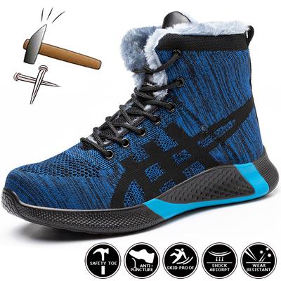 Winter Sicherheitsstiefel Herren Arbeitsschuhe Herren Anti-Smash Herren Arbeitsstiefel Stahlkappe Unzerstörbare Stiefel Herren Sicherheitsschuhe Leicht