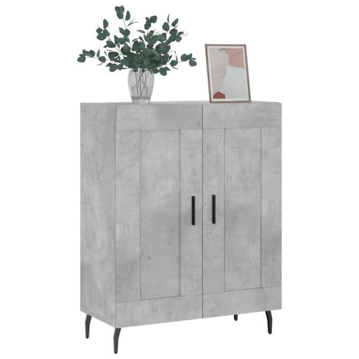 VidaXL Buffet Concrete Grey 69.5x34x90 Cm Engineered Wood 830216