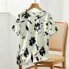 Women's Short Sleeve T-Shirt, American Basic Floral Top Soft & Breathable, Perfect for Summer Daily Casual Outings