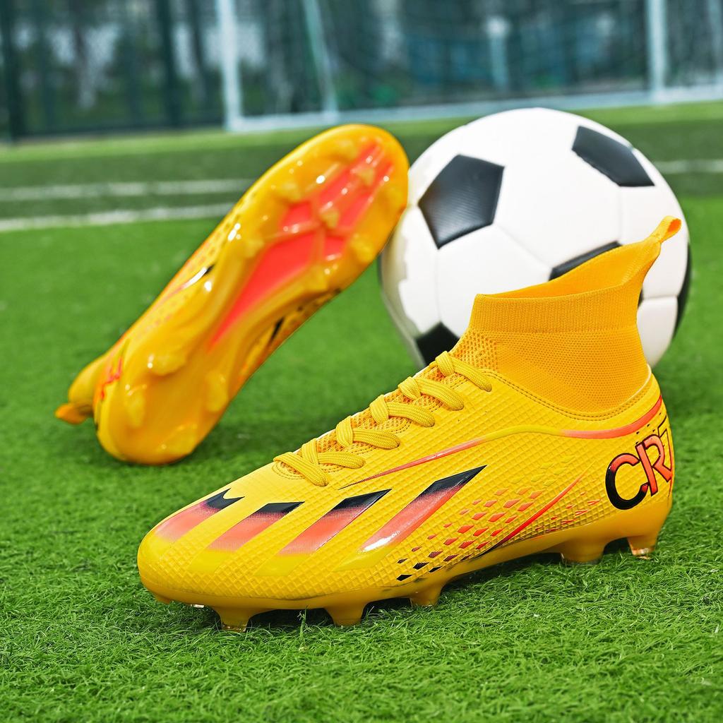 Nowe buty piłkarskie za kostkę, dla chłopców i dziewcząt, nastolatków, uczniów szkół podstawowych i średnich, na sztuczną trawę, z długimi paznokciami, treningowe buty do łamania paznokci