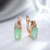 New Emerald Oval Cut Zircon With  Rose Gold Drop Earrings Luxury Women All Matching Daily Jewelry  New Best Design