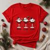 Fashionable Christmas snowUnisex Print Pattern Holiday Tshirt Round Neck Short Sleeved Fashionable Versatile Womens Tshirt
