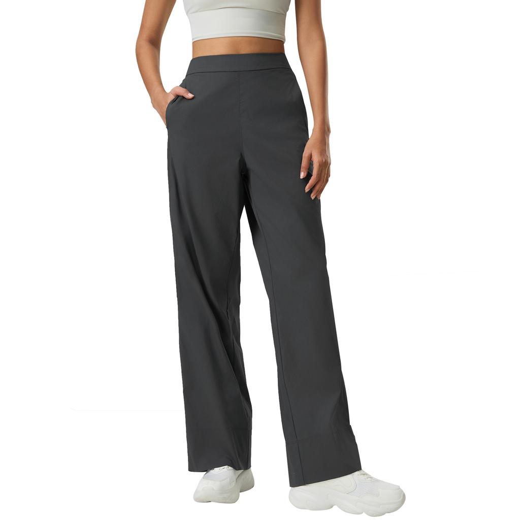 Casual Loose Wide-leg Pants High Waist Drape Straight-leg Pants Cover the Hips and Show Thinness, Light and Quick-drying Sports Trousers for Women