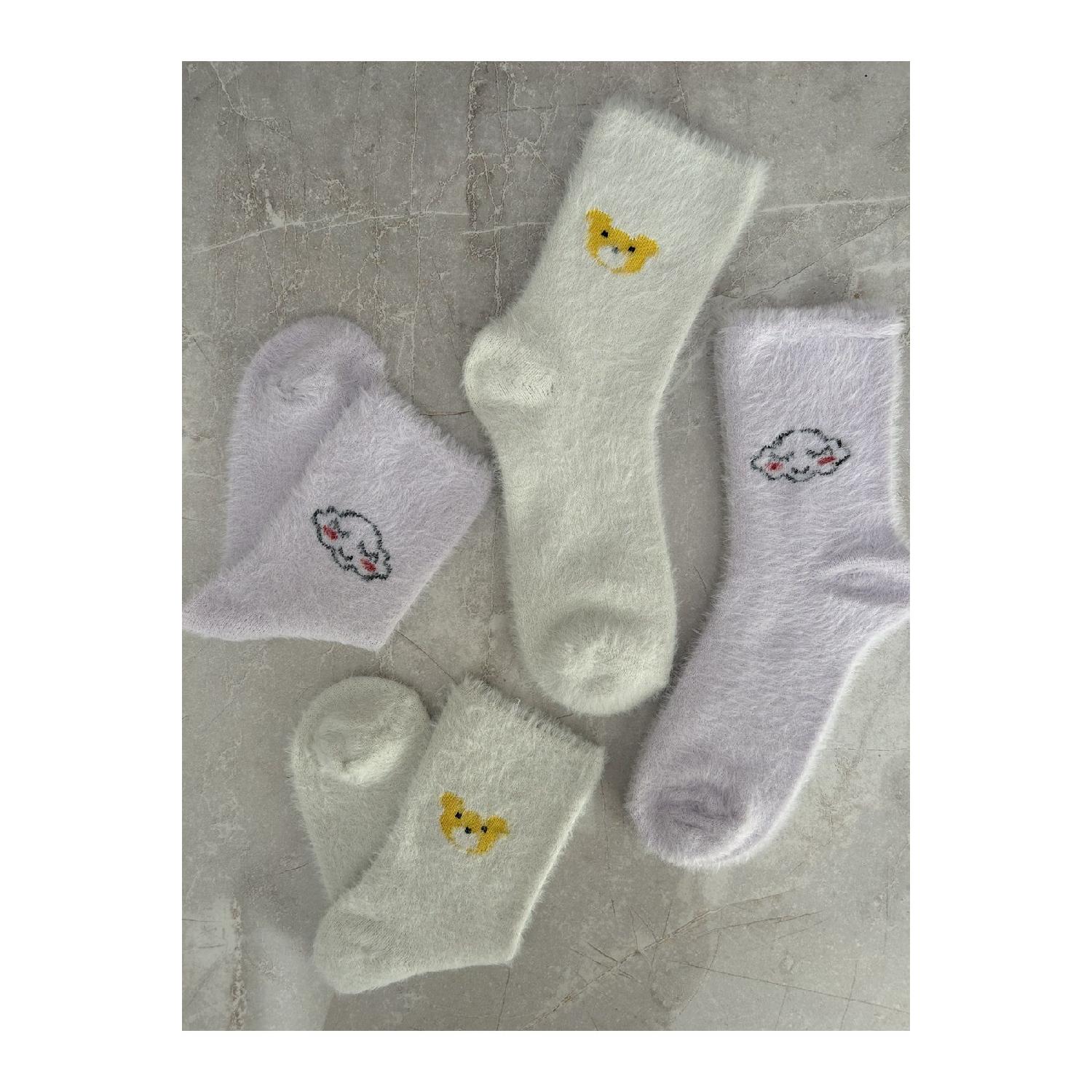 

Pack Of 2 Plush Winter Soft Wool Scented White-lilac Sleeping Socks 36-42