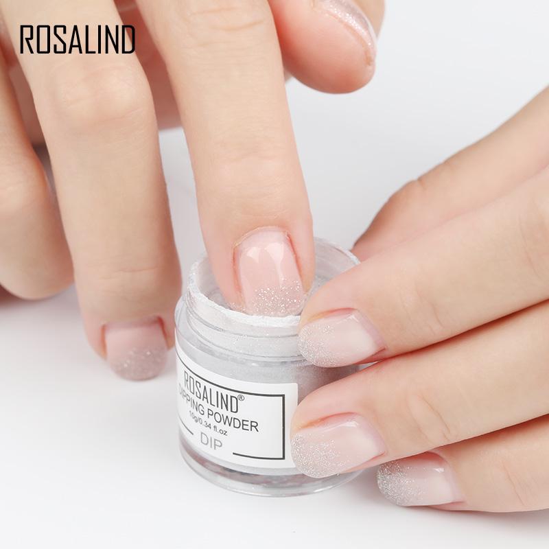 ROSALIND 10g Nail Dipping Powder Acrylic Power Natural Dry Nail Extension Art Design Decorations