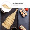 Shark Sushi Plate Plates Dish Ship Board Bamboo Japanese Style Snack Tray Platters
