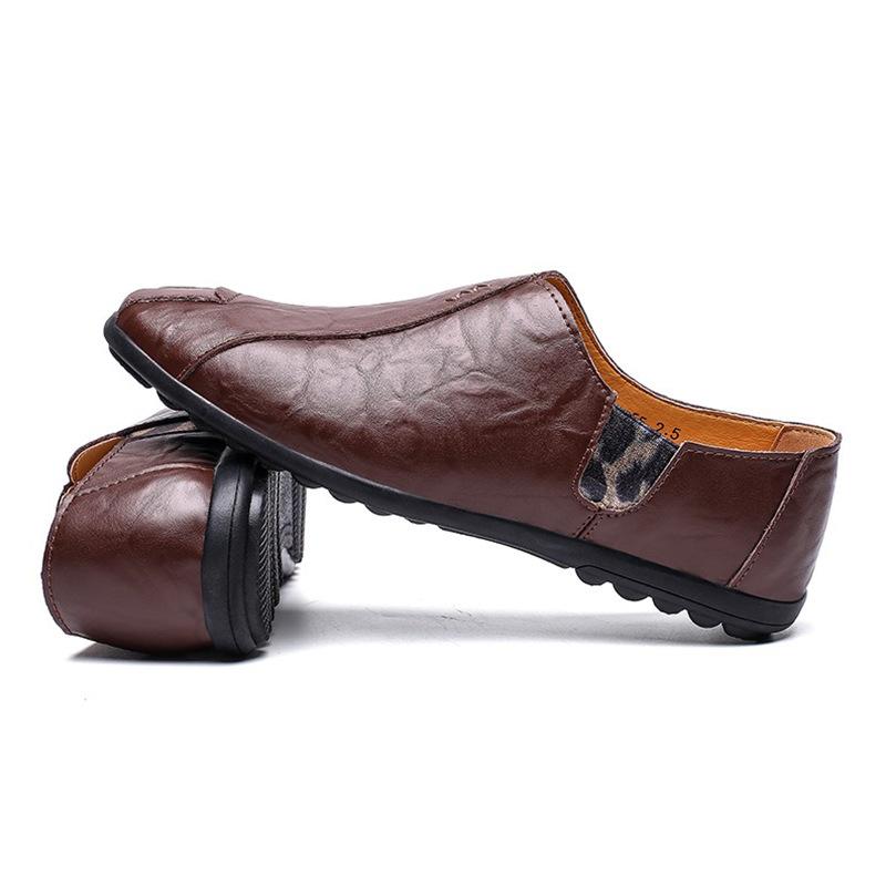 

Весняне шкіряне взуття чоловіче офіційне одинарне взуття плоске робоче взуття з однією педаллю Doudou shoes чоловіче 44 коричневий