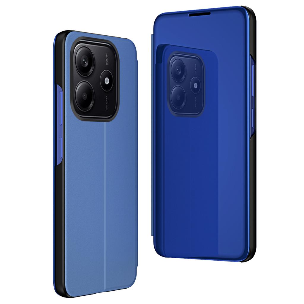 For Xiaomi Redmi Note 14 4G (164.84mm) Etui Visningsvindu Støtte Lær Flip Telefondeksel