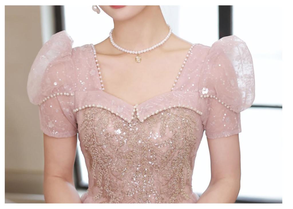 Colored Wedding Wedding Long Dress for Cocktail Party Large Size [Namie] Dress, Dress, Concerts, Dress, Bride, Dress, Wedding, Recital, (XXL, Pink)