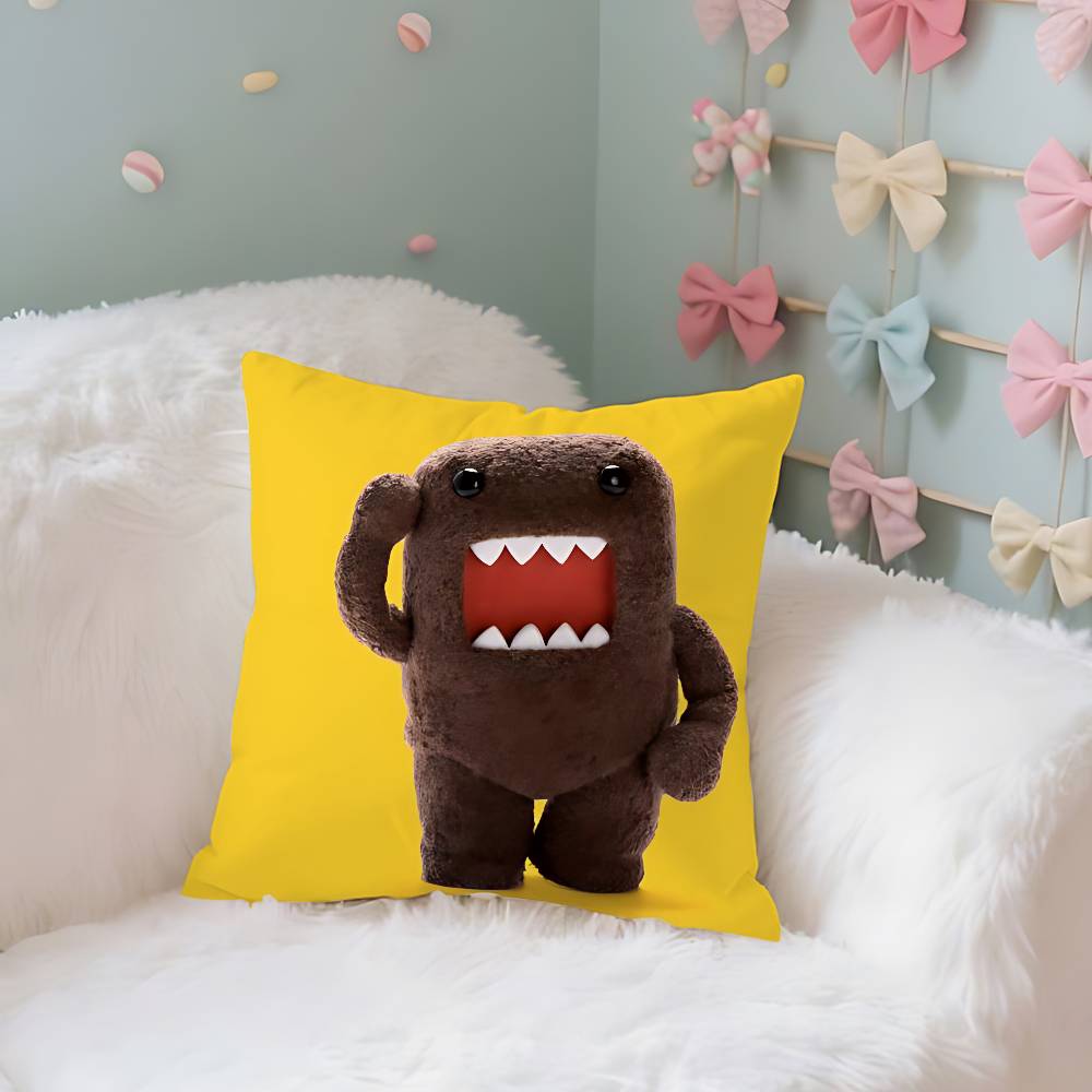 Cute DDomo Kun Case Plush Fabric Soft Pillowcase Double Sided Print Cushion Cover Household Gifts