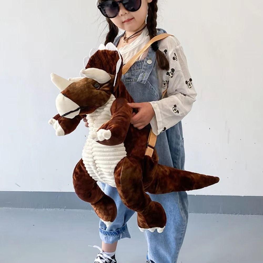 3D Plush Dinosaur Doll Simulation Dinosaur Animal Dinosaur Bag  Birthday Gift
