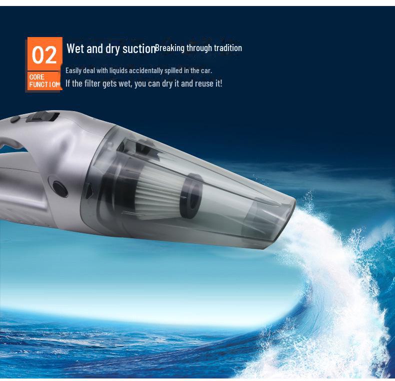 Handheld Car Vacuum Cleaner with High Power and Wireless Charging for Household and Car Use