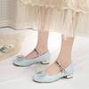 New Girls Princess Shoes Catwalk Crystal Shoes Show High Heels Four Seasons Student Shoes Buckle Sequined Children's Single Shoes