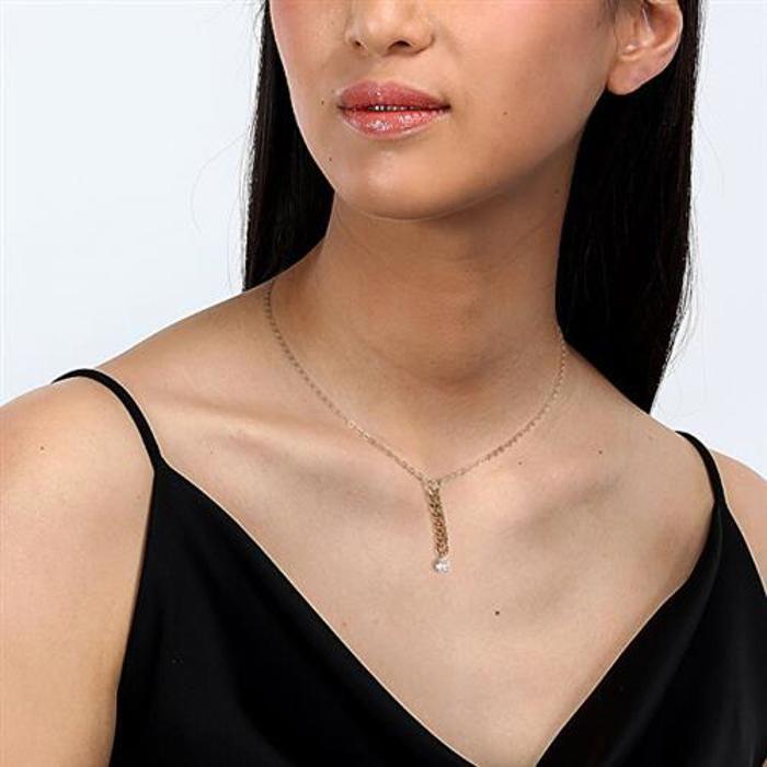 Collier - Morellato - SAUZ07 - Plaqué or - Cristal clair - Longueur 38 cm extensible 4 cm