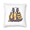 Hufflepuff Față de pernă Poliester In Catifea Imprimat Fermoar Husă de pernă decorativă pentru casă 18"